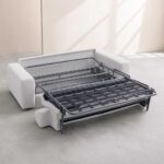 FARO Καναπές-κρεβάτι 3 θέσεων - Κρεβάτι 160 cm - Στρώμα 16 cm - Ύφασμα Atrani Γκρι ανοιχτό - Image 5