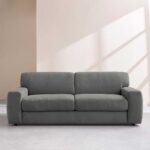 FARO Καναπές-κρεβάτι 2 θέσεων - Κρεβάτι 140 cm - Στρώμα 16 cm - Ύφασμα Atrani Γκρι σκούρο