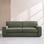 FARO Καναπές-κρεβάτι 3 θέσεων - Κρεβάτι 160 cm - Στρώμα 16 cm - Ύφασμα Atrani Πράσινο έλατο