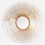 OLGA Στρογγυλός μεταλλικός καθρέφτης, 90 cm, χρυσό φινίρισμα