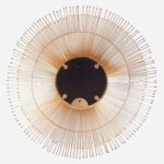 OLGA Στρογγυλός μεταλλικός καθρέφτης, 90 cm, χρυσό φινίρισμα - Image 5