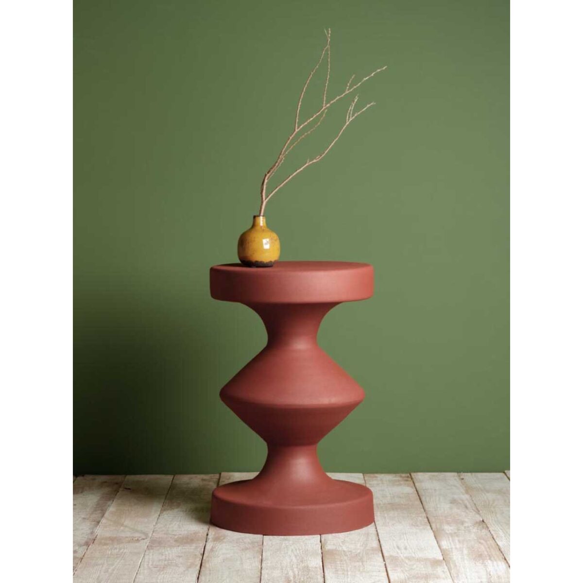 FORMS Βοηθητικό μεταλλικό τραπέζι μπορντώ H47 D30 - Image 2