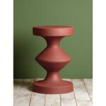 FORMS Βοηθητικό μεταλλικό τραπέζι μπορντώ H47 D30 - Image 3