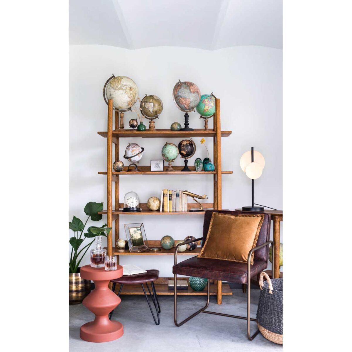 FORMS Βοηθητικό μεταλλικό τραπέζι μπορντώ H47 D30 - Image 4