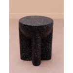 BASALTE Βοηθητικό τραπέζι εξωτερικού χώρου μαύρο από MGO H46 D38 - Image 4