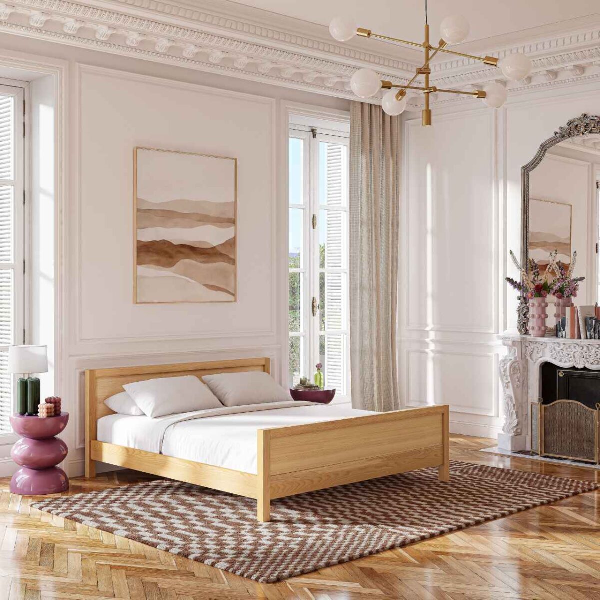 HANITA Κρεβάτι 180 x 200 εκ. από μασίφ δρυ - Φυσικό - Σχεδιασμός: Bethan Gray - Image 2