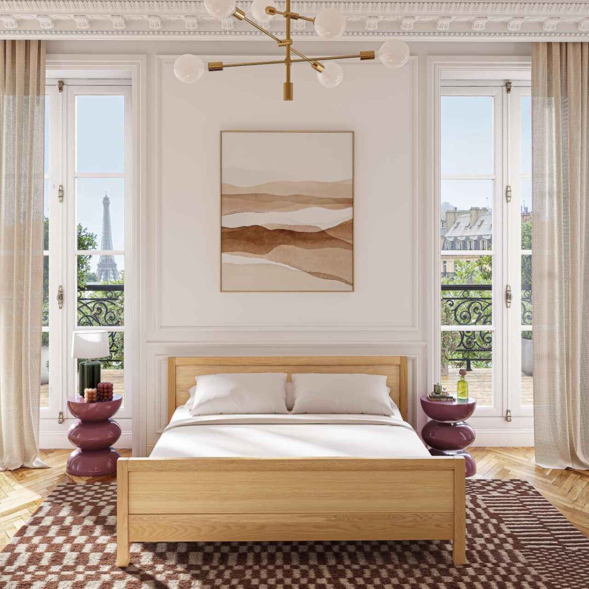 HANITA Κρεβάτι 180 x 200 εκ. από μασίφ δρυ - Φυσικό - Σχεδιασμός: Bethan Gray - Image 3