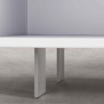 AGNES Έπιπλο τηλεόρασης με συρόμενες πόρτες και μεταλλικά πόδια - Λευκό polar - Image 7