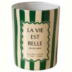 LA VIE EST BELLE κερί αρωματικό πικάντικο μήλο σε ποτήρι από γυαλί