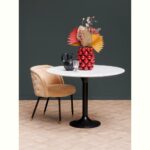 WALWIS Στρογγυλό τραπέζι φαγητού μάρμαρο με μέταλλο - Image 3