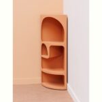 ALCOVE Γωνιακή ραφιέρα MDF σε απαλό χρώμα τερακόττας 54*38,5*120 - Image 3