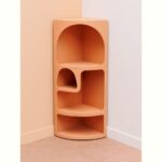 ALCOVE Γωνιακή ραφιέρα MDF σε απαλό χρώμα τερακόττας 54*38,5*120 - Image 4