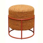 VECTRA χαμηλό σκαμπό συνδυασμός μέταλλο ύφασμα 48*46