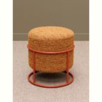 VECTRA χαμηλό σκαμπό συνδυασμός μέταλλο ύφασμα 48*46 - Image 4