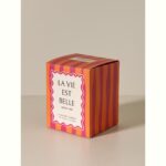 LA VIE EST BELLE  κερί αρωματικό με ροζ καρύδα σε ποτήρι από γυαλί - Image 4