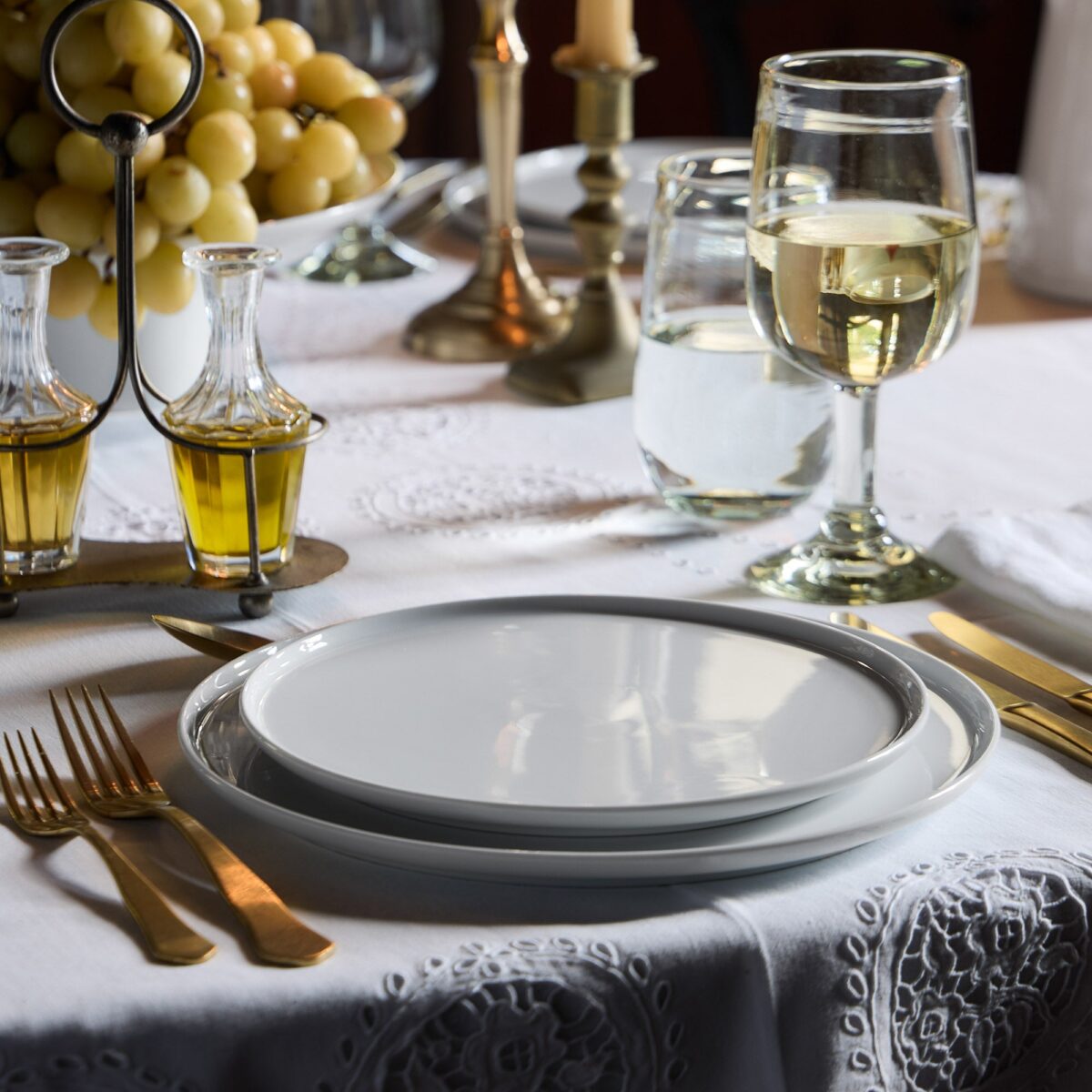 RESONANCE πιάτο φρούτου 23cm πορσελάνη λευκό - Image 2