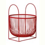 PANIER μεταλλικό κόκκινο καλάθι 36*36