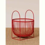 PANIER μεταλλικό κόκκινο καλάθι 36*36 - Image 2