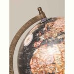 MAPPEMONDE Μαύρος παγκόσμιος χάρτης πάνω σε βάση από γκρι και λευκό μάρμαρο - Image 4