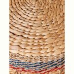 SAMOA Ψάθινο Σκαμπό / Πουφ – Φυσικό Rattan με Ναυτικές Λεπτομέρειες - Image 3