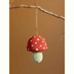 Mushrooms χριστουγεννιάτικο στολίδι σε 2 σχέδια κόκκινο/λευκό - Image 4