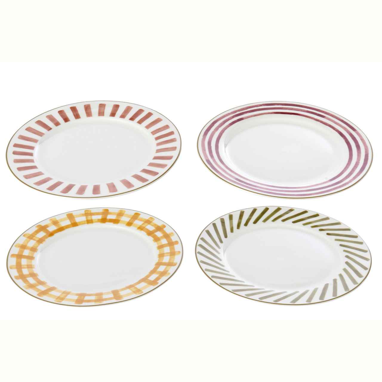 JO269249-0 COLORS set/4 stoneware πιάτα φρούτου 20,5cm - Image 1