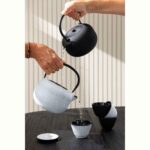 POT μαντεμένη μαύρη τσαγέρα σε 2 σχέδια 16*14*12 - Image 5
